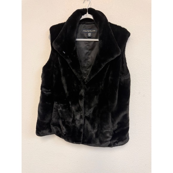Kristen Blake Jackets & Blazers - Kristen Blake Women's XL Black Faux Fur Coat Jacket Plush Lined
